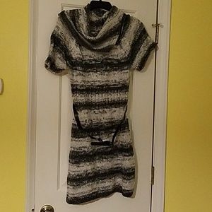 Black and white sweater dress